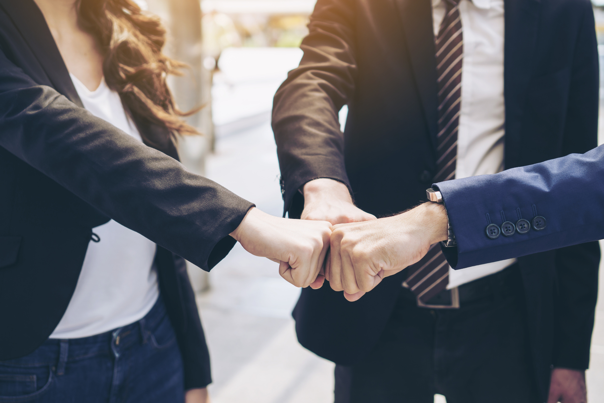 Business Team Doing Fist Bump